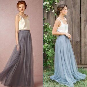 Jenny Yoo | Louise Grey "Carbon" Tulle Maxi Skirt